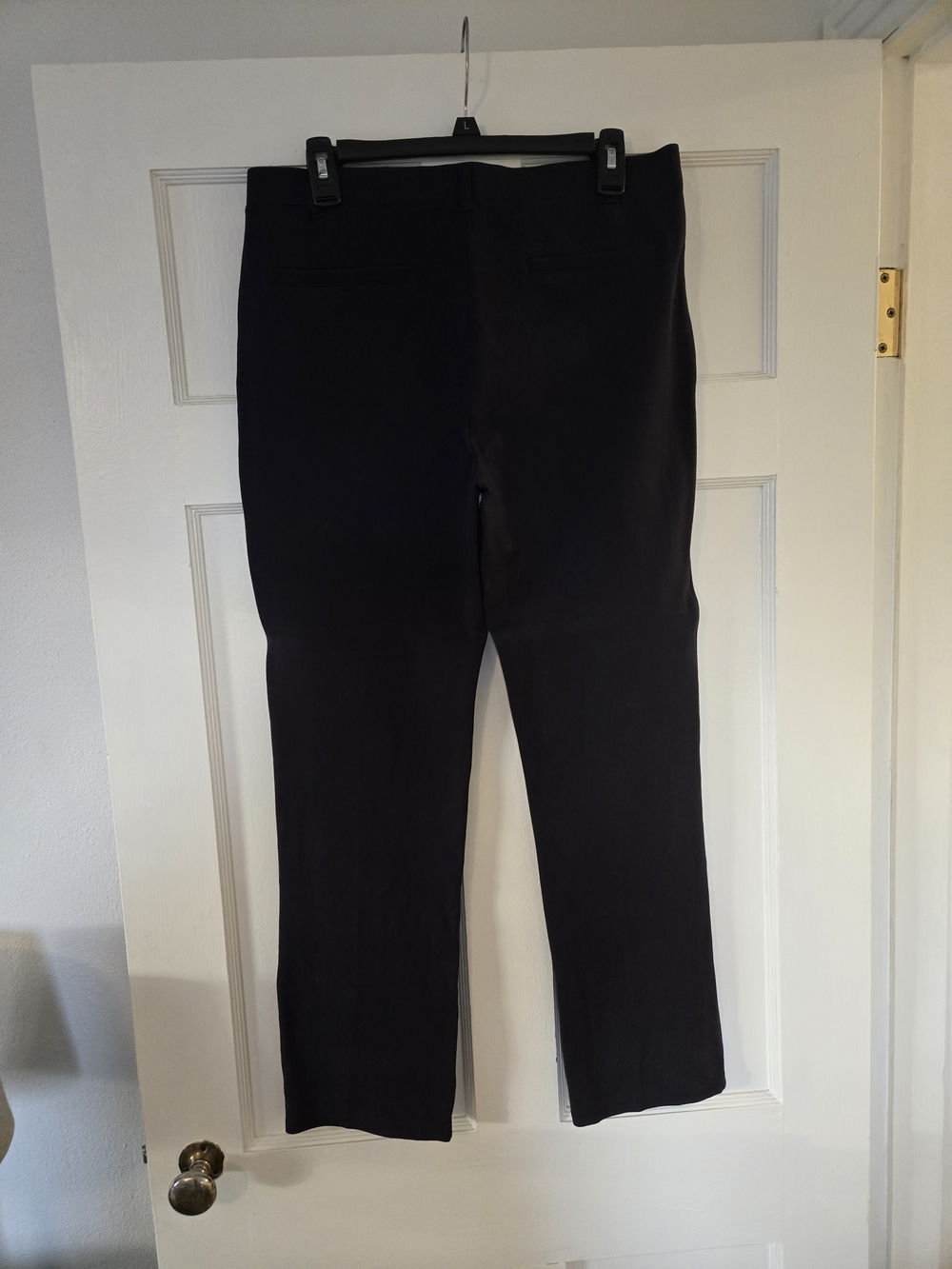 Quince Navy Ultra-Stretch Straight Leg Ponte Pants - Picture 5 of 7